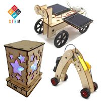 DIY Science Kits for Kids - 3 STEM Educational Building Projects Craft Kit - Solar Circuits Car and Fairy Nightlight Lantern and Machine Caterpillar