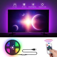 TV Backlight for 60 Inches TV Bias Lighting USB LED Light Strip TV Mood Light Compatible with 60" HDTV, 13ft, No Dark Area, 20 Colors