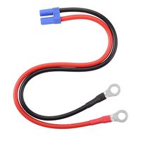 EC5 Female Plug Connector Cable with O Ring Eyelet Terminal 1.4Ft/40CM 10AWG Wire for RC ESC Charger Side Power