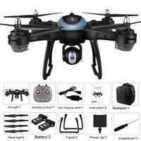 Pro Drones with Camera for Adults,Wenjuan RC Quadcopter with Dual GPS/1080P Live Video/GPS Return Home/Powerful Brushless Motors/Two Batteries/Follow Me/Waypoint/Headless Mode+Storage Bag (White)