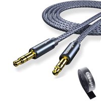 AUX Cable,3.5mm Male to Male Auxiliary Stereo Audio Professional HiFi Cable,Gold-Plated,Nylon Braided,AUX Cord for Car Headphone Adapter Jack Microphone MP3 MP4 (15ft)