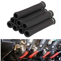 CarBole 8PCS Car 1200 Degree Spark Plug Wire Boots Heat Shield Protector Sleeve Cover fit for SBC BBC 350 454 Black