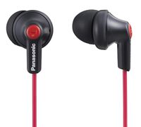 Panasonic Ergofit in-Ear Earbud Headphones Matte Black/Red (RP-HJE120-KB)