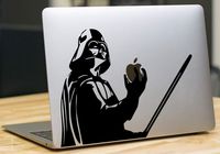 Star Wars Darth Vader v1 for Macbook laptop Die-cut Vinyl decal sticker (Air 13"(2018+), Matte Black)