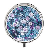 Pill Cases Metal,Custom Round Medecine Case Medecine Bottle Mini Travel Pill Vitamin Decorative Box Case Holder