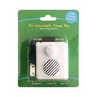 High Sound Quality - Easily Re-recordable Sound Box - Wired Play Button - Record from Any Device with Audio Port