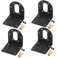 Keadic 4 Sets 37mm DC Geared Motor Mounting Bracket Holder with 6mm Hex Coupling and Set Screws