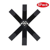 Multipurpose Securing Straps 6 Pack -1"x 20",Fastening Straps with Plastic D-Ring Buckle, Reusable Durable Hook and loop Cinch straps,Strong Gripping, Nylon Cable Straps and Cable Ties Black