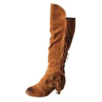 Cowboy Boots, Vintage Rome Over The Knee Booties Long Boot Square Heels Ladies Shoes Casual Footwear