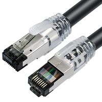 CAT8 Ethernet Cable Weatherproof UV Resistant Network Patch Cable 40Gbps 2000Mhz S/FTP LAN Cables, High Speed Internet Cable Cord with RJ45 Gold Plated Connector for Gaming (16 feet (5M))