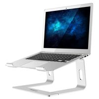Nulaxy Laptop Stand, Ergonomic Aluminum Laptop Computer Stand, Detachable Laptop Riser Notebook Holder Stand Compatible with MacBook Air Pro, Dell XPS, HP, Lenovo More 10-15.6" Laptops (B- Silver)