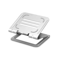 YW YUWISS Laptop Stand for Desk Table Aluminum Laptop Holder Riser Compatible with Mac MacBook Pro/Air and Other 10 to 15.6 inch Notebook Desktop Computer (Silver)