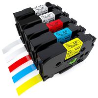 5-Pack Compatible Brother P-touch Label Tape 12mm 0.47 Inch TZe Tapes TZE-131 TZE-231 TZE-431 TZE-531 TZE-631, TZ Tape for Ptouch H110 PT-1280 D210 D400 D600 H100 1880 1890 Label Maker