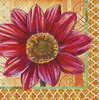 Splendid Posy Embossed Paper Luncheon Napkin, Set of 20-7 x 1 x 7 Inches
