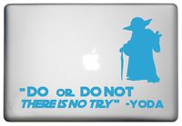 Yoda Action Figure Decor Sticker Decal is a Yoda Force Decal. Laptop Sizes 11, 12, 13 and 15 inch. Looks great with your Star Wars Yoda Jedi Sticker MacBook Theme. Many Colors-ICE BLUE
