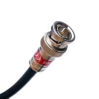 PHAT SATELLITE INTL - Made to Order BNC to BNC RG59 (RG-59, RG59/U) Coaxial Cable, 20 AWG Solid Core CCS, All Brass Anti-Corrosion Compression Connectors, Made in USA (10ft, Black)