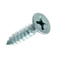 Rok Hardware #6 x 5/8" Flat Head Phillips Deep Thread Wood Screws Nickel (Zinc Finish) - Super Value 100 Pack