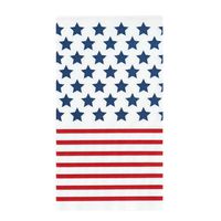 X&O Paper Goods Red, White, and Blue American Flag Disposable Dinner Napkins and Guest Towels, 16pc, 4.25'' x 8''