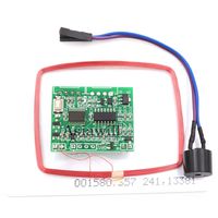 Asiawill 125K EM4100 RFID Card Reader Module/Non-Contact RF ID Card Module w/Buzzer/Coil/ID card for Arduino - Green