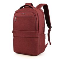 ASPENSPORT Slim Laptop Backpack Fit 15.6 inch Business Travel Computer Bag with Luggage Strap Water Repellent Daypack for Men & Woman Dark Red
