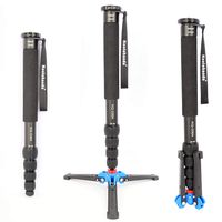 koolehaoda 63" Monopod Compact Portable Photography with Folding Three Feet Support Stand, Max. Load: 15kg/33lbs (KQ338A Black+A2 Base)
