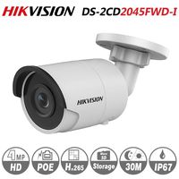 Hikvision 4MP Bullet Camera DS-2CD2045FWD-I 4mm IR Mini Indoor Outdoor Network Camera ONVIF H.265 English Version Support Upgrade