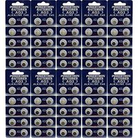Powertron 100 AG3 Batteries / LR41 Alkaline Button Cells, 1.5V, 10 Pcs Card