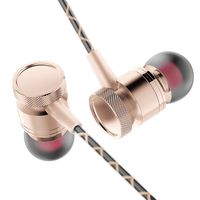  Orcbee  _3.5mm in Ear Stereo Headphone Headset Super Bass Music Metal Earphone Earbuds (Gold)