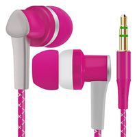 Choosebuy Wired Stereo In-Ear Sports Earphone, Noise Lsolating, Universal 3.5mm Audio Jack, Bass Sport Earbuds Headphone Headset for Samsung/iPhone, ect (Red)