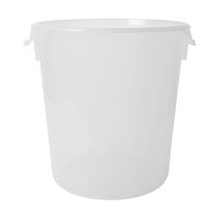 Rubbermaid Commercial Products Plastic Round Food Storage Container for Kitchen/Food Prep/Storing, 22 Quart, Clear, Container Only (FG572824CLR)