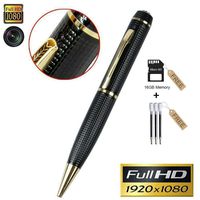Hidden Spy Pen Camera, Full HD 1080P Clip on Body Camera Pen with Photo Function, Built-in 16GB SD Card for Business and Conference