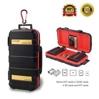 Camera Battery Memory Card Storage Case, Professional Water Resistant Anti Shock Holder Storage, Suitable for SD TF CF Cards and Camera Battery