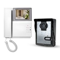 Video Door Phone System, 4.3 Inch Clear LCD Monitor Wired Video Intercom Doorbell Kits, Night Vision Camera Door Bell Intercom, Doorphone Telephone Style for House/Home Use