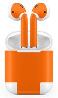 Vinyl Decal Sticker Protective Skin Compatible with Apple Airpods Gloss Orange