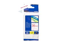 Brother TZe-262 Labelling Tape Cassette, Laminated, Genuine Supplies, Red on White, 36 mm (W) x 8 m (L)
