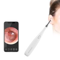 DEPSTECH Wireless Otoscope, 3.9mm Ultra-Thin WiFi HD Ear Inspection Camera, Ear Scope Earwax Mite Cleaning Tool with 6 Adjustable LED Lights for iPhone, iPad & Android Smart Phones