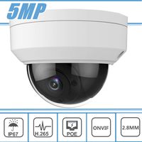5MP IP POE Dome Camera Outdoor Wide Angle 2.8mm Lens,98ft Smart IR,IP67 Waterproof IP Security Camera Indoor,Cloud Firmware Upgrade,ONVIF Support HIK,Dahua,Motion Detection Video Surveillance Camera