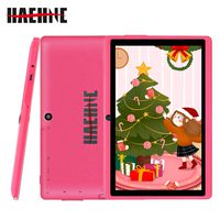Haehne 7 Inch Tablet PC - Google Android 9.0 Pie, 1G RAM 16GB ROM, Quad Core, 1024 x 600 IPS HD Display, Dual Camera, 2800mAh, WiFi, Bluetooth (Pink)