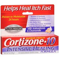 Cortizone 10 Intensive Healing Formula 1% Hydrocortisone Anti-Itch Creme 1 Ounce(Pack of 2)
