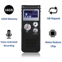 Digital Voice Recorder, 16GB Voice Activated Recorder with Playback, SHANGCAI Mini Audio Recorder for Lectures, Meetings, Interviews, Portable Tape Dictaphone with USB, MP3