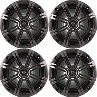 2- Pair (4-Speakers) Kicker 6.5" 195W Marine Audio Coaxial Stereo, Charcoal Grills