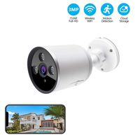 Outdoor WiFi Security Camera, 3MP 1536P Night Vision Security Camera with Two-Way Audio,Cloud Storage, IP66 Waterproof, Motion Detection, Activity Alert, Deterrent Alarm (Only 2.4G WiFi)