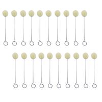 50 Packs Wool Daubers Ball Brush Leather Dye Tool Leather Dye Dauber Dyeing Applicator with Metal Handle for DIY Crafts Projects