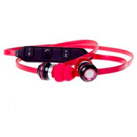ASIMUS Red Wireless Bluetooth Headphones - Sweat-Proof Rechargeable Sports Earphones with High Clarity Pleasant Sound - Includes Ear-caps & Ear-Hooks Earbuds - Long Playback Time - Built-in Microphone