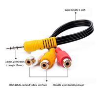 Replacement with Samsung Audio Video AV Adapter Cable, 3.5mm Male to 3 RCA Female RGB Adapter CBF Signal Cable for Samsung LED LG TV BN39-01154H Smart TV Home Theater