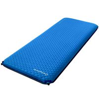 KingCamp Camping Sleeping Pad Foam Mat Mattress - Deluxe Wide Self Inflating 4 inches Thick Pad with Carry Bag, Suitable for Family Outdoor Activities (Blue-Deluxe Wide)