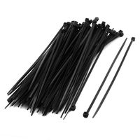 Uxcell Self-Lock Electric Wire Zip Cable Fixed Ties, 2.5x150mm, 100pcs, Black
