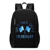 Clarissa Bertha Spin It Toss It Catch It Colorguard Travel Backpack Business Travel Laptop Bag for Student Work Men & Women Black