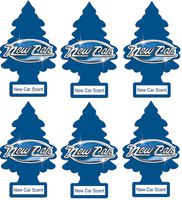 Little Trees 6 New Car Scent Air Freshener, 6 Pack