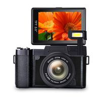 Digital Camera Vlogging Camera Handheld Camcorder Full HD1080p 24.0MP Camcorder Digital Camcorder 3.0 Inch Flip Screen Camera with Retractable Flashlight Vlogging Camera for YouTube